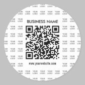 Direct Creëer scanbare QR-code en Logo-patroon Ronde Sticker