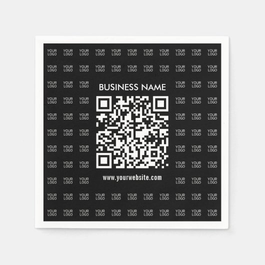 Direct Creëer scanbare QR-code en Logo-patroon Servet (Voorkant)
