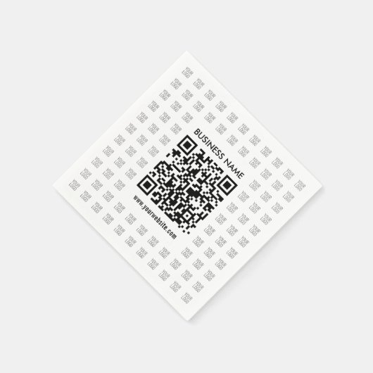 Direct Creëer scanbare QR-code en Logo-patroon Servet (Hoek)