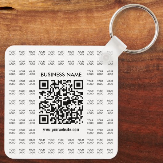 Direct Creëer scanbare QR-code en Logo-patroon Sleutelhanger (Achterkant)