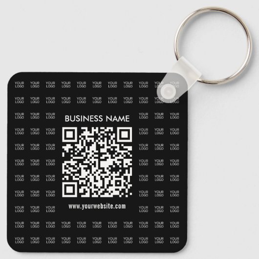 Direct Creëer scanbare QR-code en Logo-patroon Sleutelhanger (Achterkant)