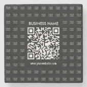 Direct Creëer scanbare QR-code en Logo-patroon Stenen Onderzetter (Voorkant)