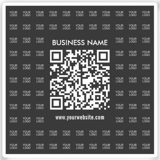 Direct Creëer scanbare QR-code en Logo-patroon Sticker (Voorkant)