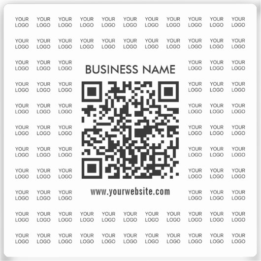 Direct Creëer scanbare QR-code en Logo-patroon Sticker (Voorkant)
