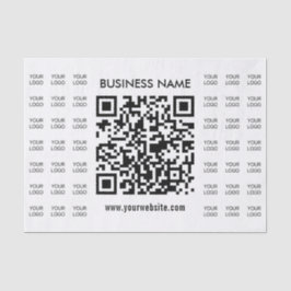Direct Creëer scanbare QR-code en Logo-patroon Tissuepapier