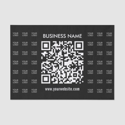 Direct Creëer scanbare QR-code en Logo-patroon Tissuepapier (Voorkant)