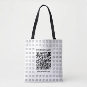 Direct Creëer scanbare QR-code en Logo-patroon Tote Bag (Voorkant)