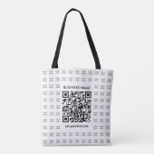 Direct Creëer scanbare QR-code en Logo-patroon Tote Bag (Achterkant)