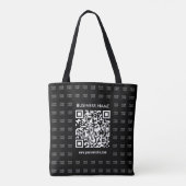 Direct Creëer scanbare QR-code en Logo-patroon Tote Bag (Achterkant)