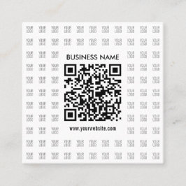 Direct Creëer scanbare QR-code en Logo-patroon Vierkante Visitekaartje