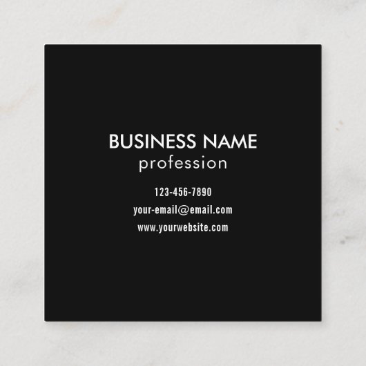 Direct Creëer scanbare QR-code en Logo-patroon Vierkante Visitekaartje (Achterkant)