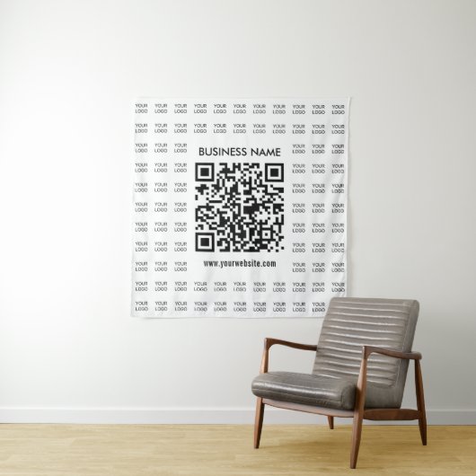 Direct Creëer scanbare QR-code en Logo-patroon Wandkleed (In situ)