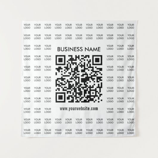 Direct Creëer scanbare QR-code en Logo-patroon Wandkleed (Voorkant)
