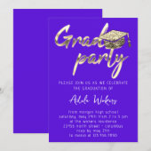 Direct Download Graduparty Gold Cup Blauw Kaart (Voorkant / Achterkant)