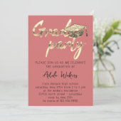 Direct Download Graduy Party Gold Cup Roos Kaart (Staand voorkant)