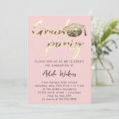 Direct Download Graduy Party Gold Cup Roze Kaart (Staand voorkant)