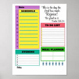 Direct downloaden Dagelijkse Planner Sheet Poster