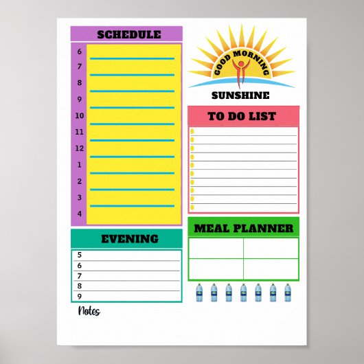 Direct downloaden Dagelijkse Planner Sheet Poster (Voorkant)