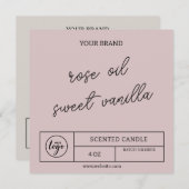 Direct downloaden Moderne kaarsenlabels Kaart (Voorkant / Achterkant)