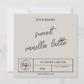 Direct downloaden Moderne kaarsenlabels Kaart (Achterkant)