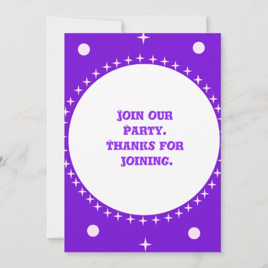 Direct downloaden Verjaardag uitnodiging. Personal Kaart (Achterkant)