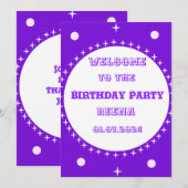 Direct downloaden Verjaardag uitnodiging. Personal Kaart (Voorkant / Achterkant)