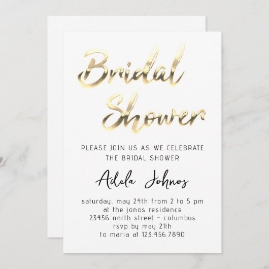 Direct downloaden Vrijgezellenfeest Script White Kaart (Voorkant / Achterkant)