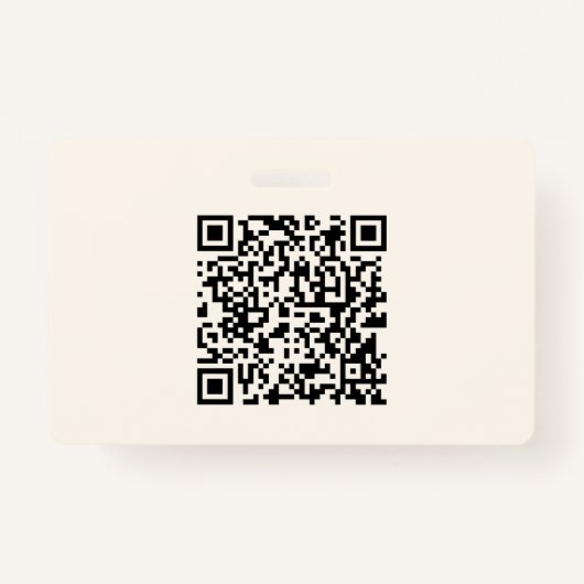 Direct een QR-code Creëer | Bewerkbaar op wit Badge (Voorkant)