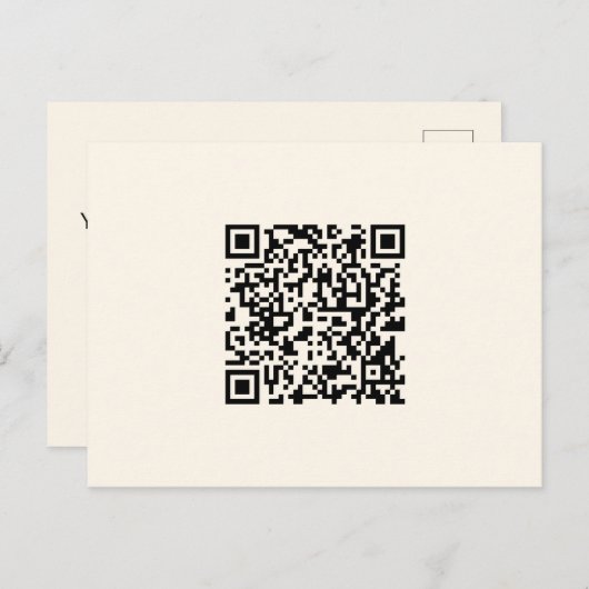 Direct een QR-code Creëer | Bewerkbaar op wit Briefkaart (Voorkant / Achterkant)