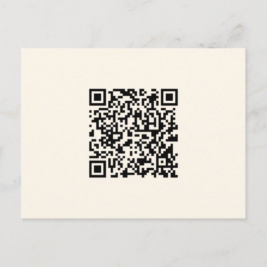 Direct een QR-code Creëer | Bewerkbaar op wit Briefkaart (Voorkant)
