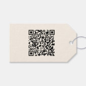 Direct een QR-code Creëer | Bewerkbaar op wit Cadeaulabel (Voorkant (Horizontaal))