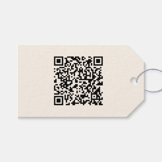 Direct een QR-code Creëer | Bewerkbaar op wit Cadeaulabel (Voorkant (Horizontaal))
