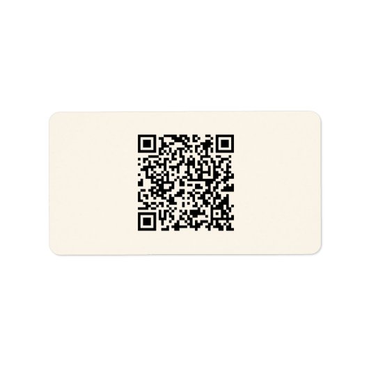 Direct een QR-code Creëer | Bewerkbaar op wit Etiket (Voorkant)