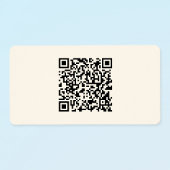 Direct een QR-code Creëer | Bewerkbaar op wit Etiket