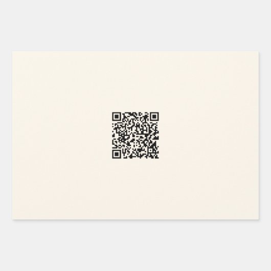 Direct een QR-code Creëer | Bewerkbaar op wit Inpakpapier Vel (Voorkant)