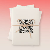 Direct een QR-code Creëer | Bewerkbaar op wit Inpakpapier Vel