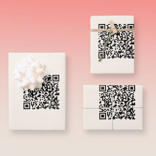 Direct een QR-code Creëer   Bewerkbaar op wit Inpakpapier Vel