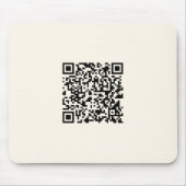 Direct een QR-code Creëer | Bewerkbaar op wit Muismat (Voorkant)