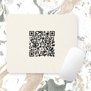 Direct een QR-code Creëer Bewerkbaar op wit Muismat