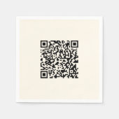 Direct een QR-code Creëer | Bewerkbaar op wit Servet (Voorkant)