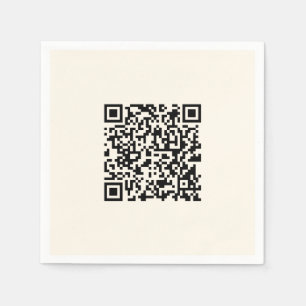 Direct een QR-code Creëer   Bewerkbaar op wit Servet