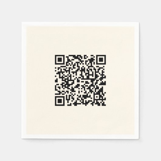 Direct een QR-code Creëer | Bewerkbaar op wit Servet (Voorkant)