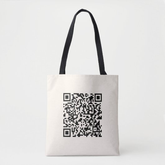 Direct een QR-code Creëer | Bewerkbaar op wit Tote Bag (Voorkant)