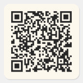 Direct een QR-code Creëer | Bewerkbaar op wit Vierkante Sticker (Voorkant)