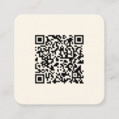 Direct een QR-code Creëer | Bewerkbaar op wit Vierkante Visitekaartje (Voorkant)