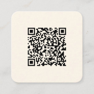 Direct een QR-code Creëer   Bewerkbaar op wit Vierkante Visitekaartje