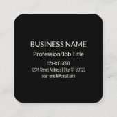 Direct een QR-code Creëer | Bewerkbaar op wit Vierkante Visitekaartje (Achterkant)