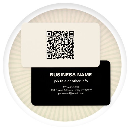 Direct een QR-code Creëer | Bewerkbaar op wit Visitekaartje