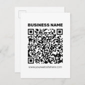Direct een QR-code Creëer voor elk websiteadres Briefkaart (Voorkant / Achterkant)