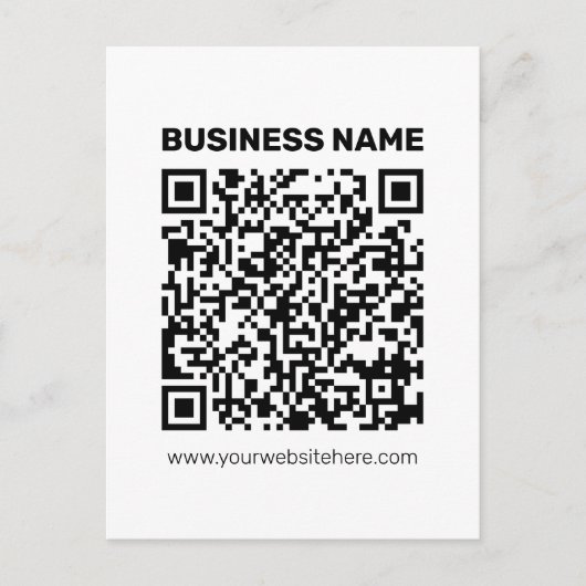 Direct een QR-code Creëer voor elk websiteadres Briefkaart (Voorkant)